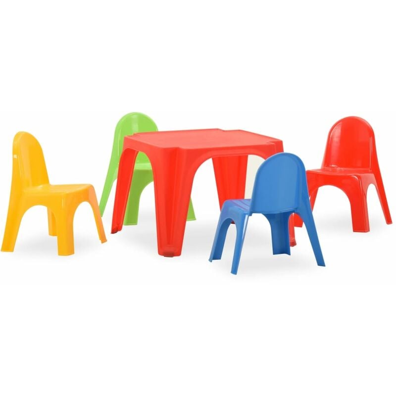 

vidaXL Juego de mesa y sillas para niños PP - Multicolor