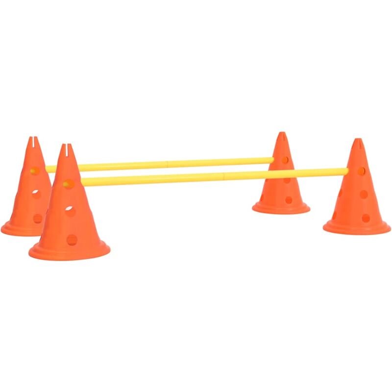 

vidaXL Juego de obstáculos para perros naranja y amarillo - Naranja
