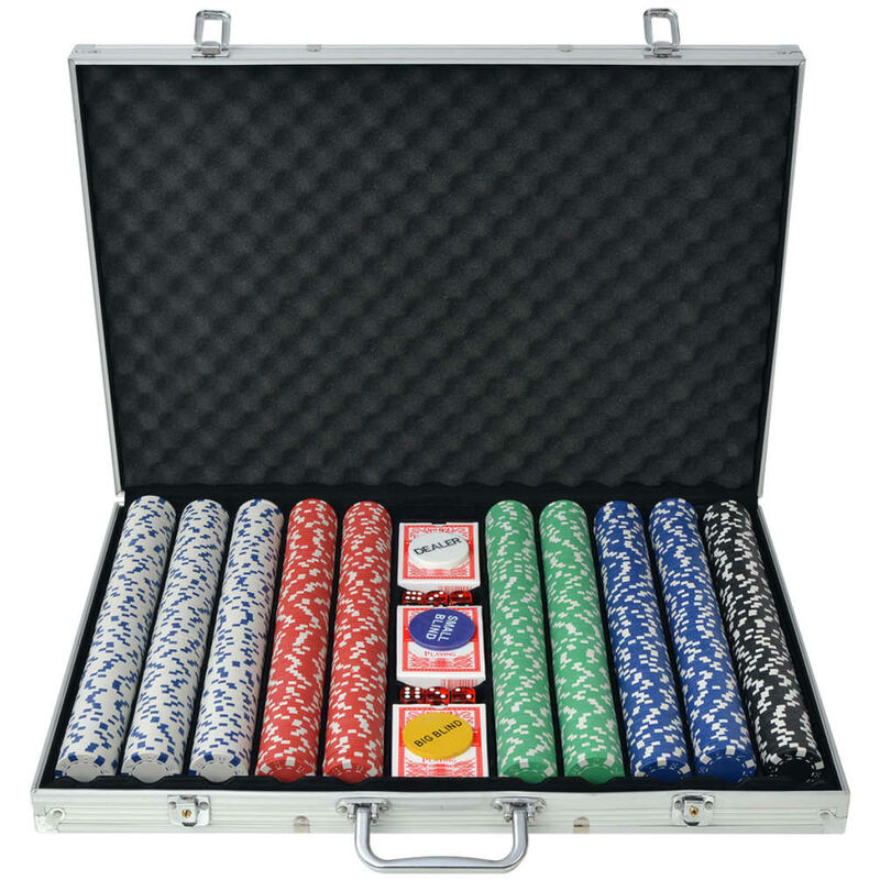 

vidaXL Juego de Póker con Maletín de Aluminio 1000 Fichas