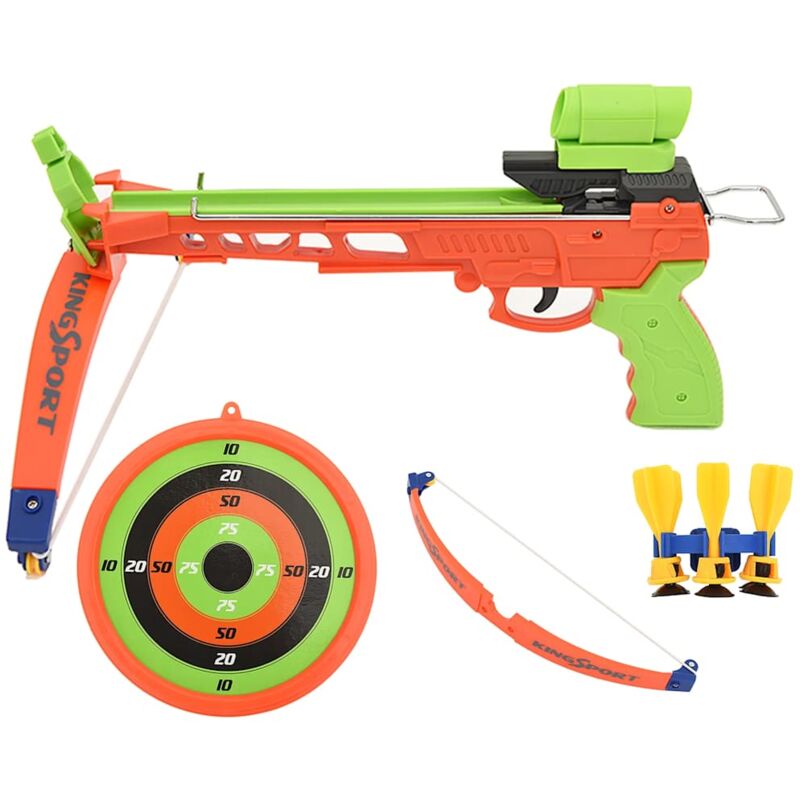 

vidaXL Juego de tiro con arco para niños y ballestas con diana - Multicolor