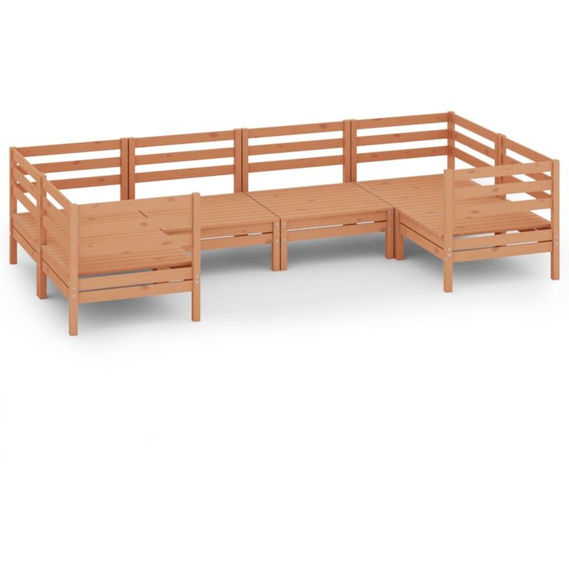 

Juego muebles de jardín 6 pzas madera maciza pino marrón miel - Marrón - Vidaxl