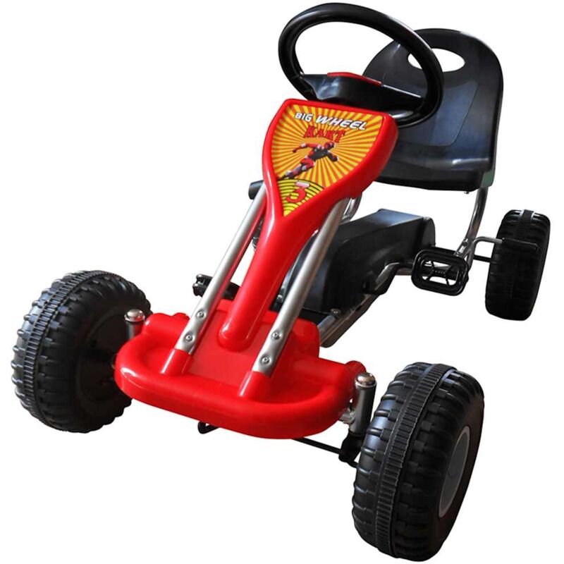 Kart à pédales Rouge - Vidaxl