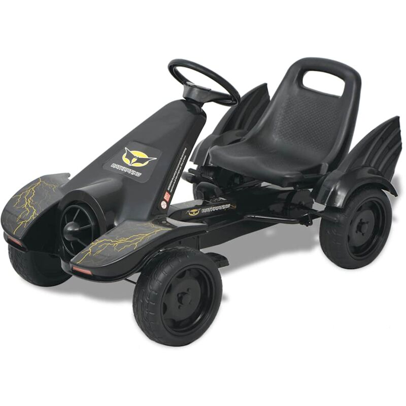 

vidaXL Kart con pedales y asiento ajustable negro - Negro