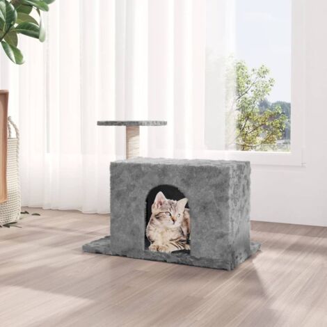 vidaXL Katzenbaum mit Sisal Kratzbaum Hellgrau 51 cm