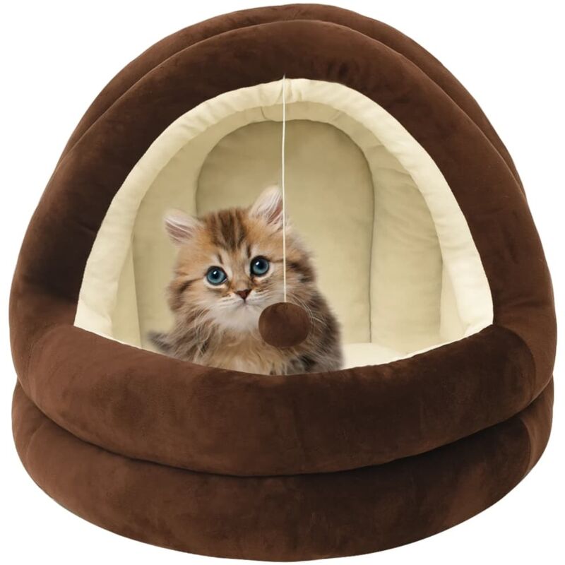 Katzenbett 40x40x35 Cm Braun Und Creme Vidaxl