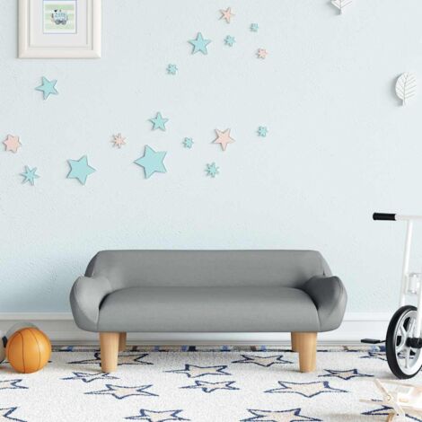 vidaXL Kids Sofa Light Grey 70x40x24 cm Fabric