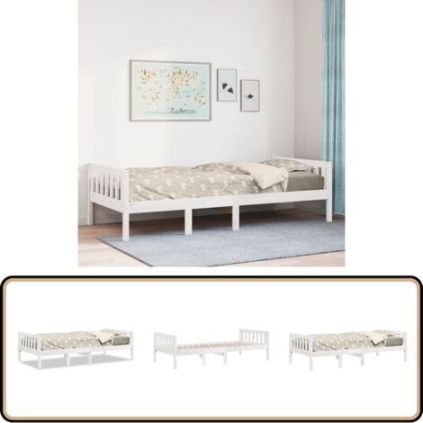 vidaXL Kinderbett ohne Matratze Weiß 80x200 cm Massivholz Kiefer
