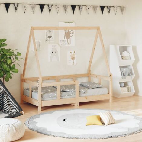 vidaXL Kinderbettrahmen 70x140 cm aus massivem Kiefernholz