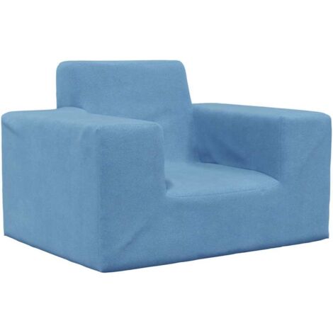 vidaXL Kindersofa Blau Weich Plüsch