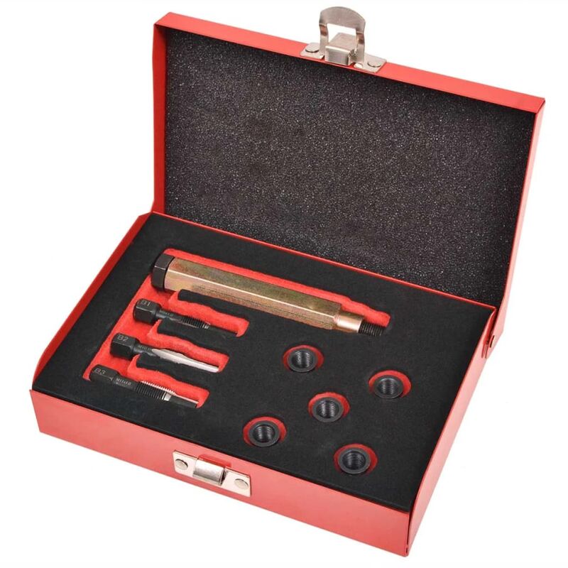 

Kit de reparación de rosca bujía incandescente 9 pzas M9x1,0 mm - Vidaxl