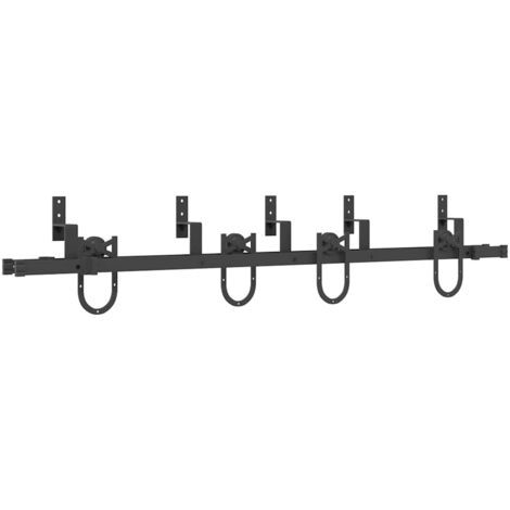 vidaXL Kit di Binari per Porte Scorrevoli 183 cm Acciaio Nero