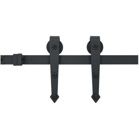 vidaXL Kit di Binari per Porte Scorrevoli 183 cm Acciaio Nero