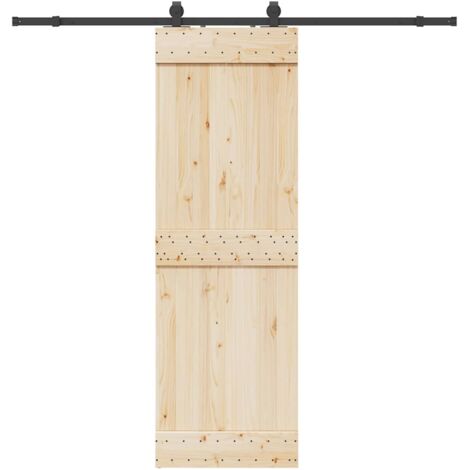 vidaXL Kit di Binari per Porte Scorrevoli 213 cm Acciaio Nero