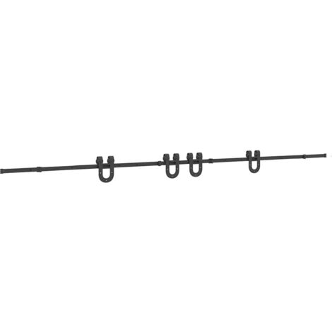 vidaXL Kit di Binari per Porte Scorrevoli 400 cm Acciaio Nero