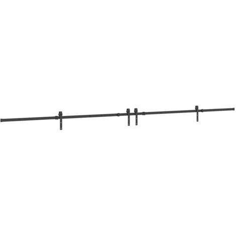 vidaXL Kit di Binari per Porte Scorrevoli 427 cm Acciaio Nero