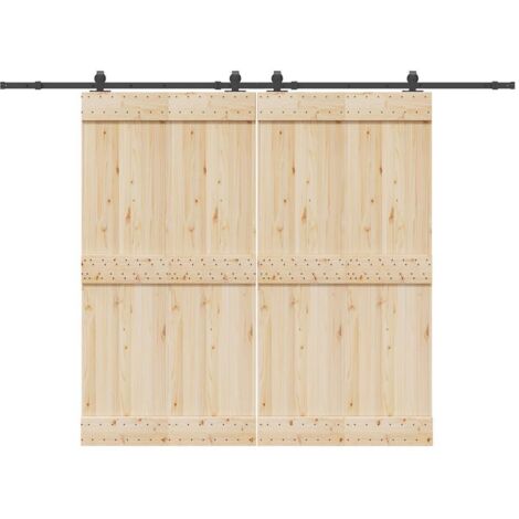 Vidaxl – Kit quincaillerie rail de porte coulissante 305 cm – Acier enduit de poudre – Roulements internes pour glissement silencieux – Installation facile