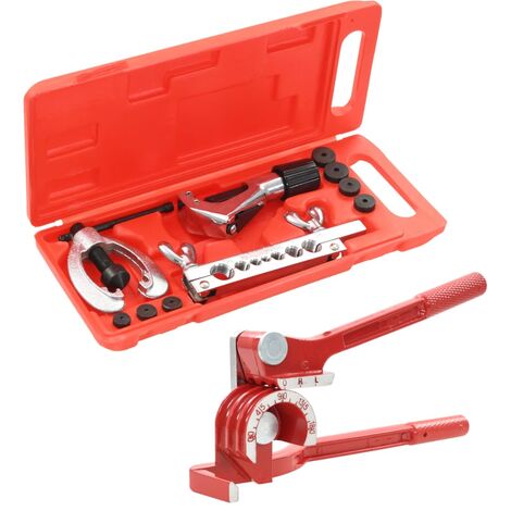vidaXL Kit Strumenti di Svasatura con Curvatubi e Riparazione Tubi