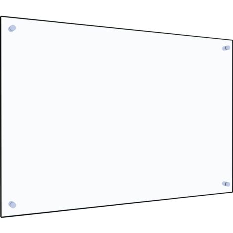 main image of "vidaXL Kitchen Backsplash Transparent 90x60 cm Tempered Glass - Transparent"