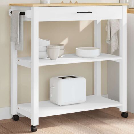 vidaXL Kitchen Trolley MONZA 84x40x88.5 cm Solid Wood Pine
