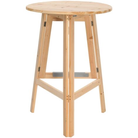 vidaXL Klappbarer Bartisch 78 cm Tannenholz