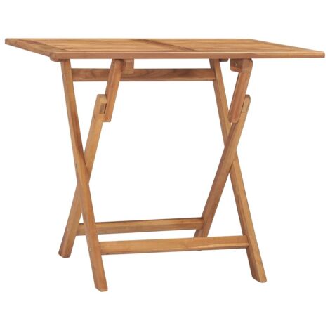 vidaXL Klappbarer Gartentisch 90x60x75 cm aus massivem Teakholz
