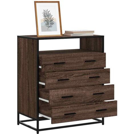 vidaXL Kommode Eiche Braun 70x41x83,5 cm Holzwerkstoff