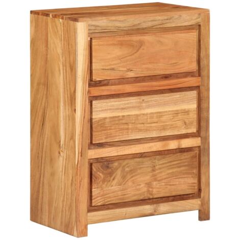 vidaXL Kommode mit Schubladen 55x33x75 cm aus massivem Akazienholz
