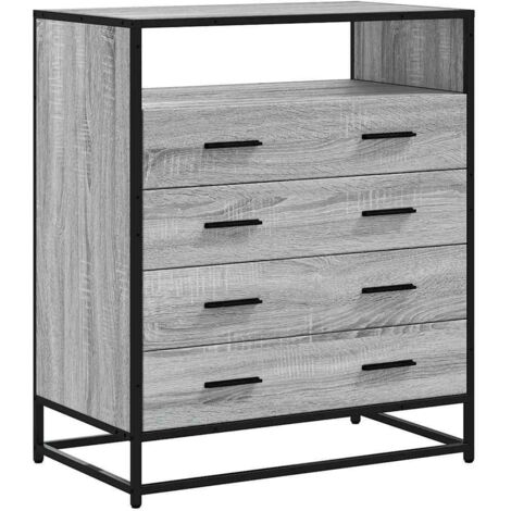 vidaXL Kommode Sonoma Grau 70x41x83,5 cm aus Spanplatte