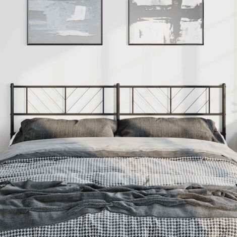 vidaXL Kopfteil Metall schwarz 193 cm