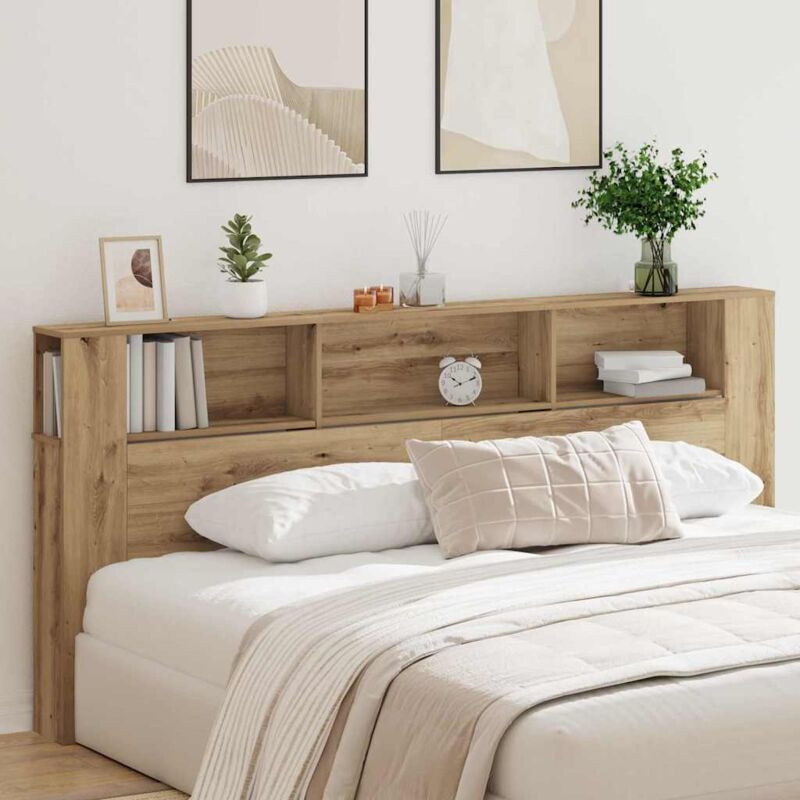 Kopfteil Mit Ablagen Artisan Eiche 220x18, 5x104, 5 Cm Vidaxl