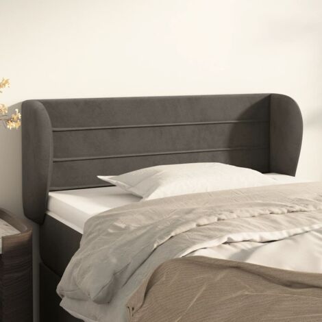 vidaXL Kopfteile mit Ohren Dunkelgrau 103x23x78/88 cm Samt