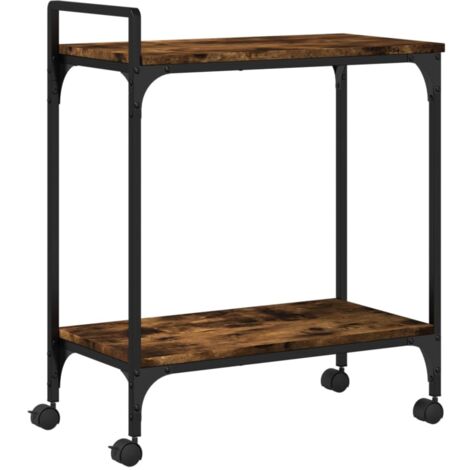 vidaXL Küchenwagen Rauch-Eiche 60,5x31x72,5 cm