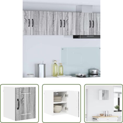 vidaXL Küchenwandschrank -  Küchenschrank Graues Sonoma 30 x 31 x 40 cm Holzwerkstoff