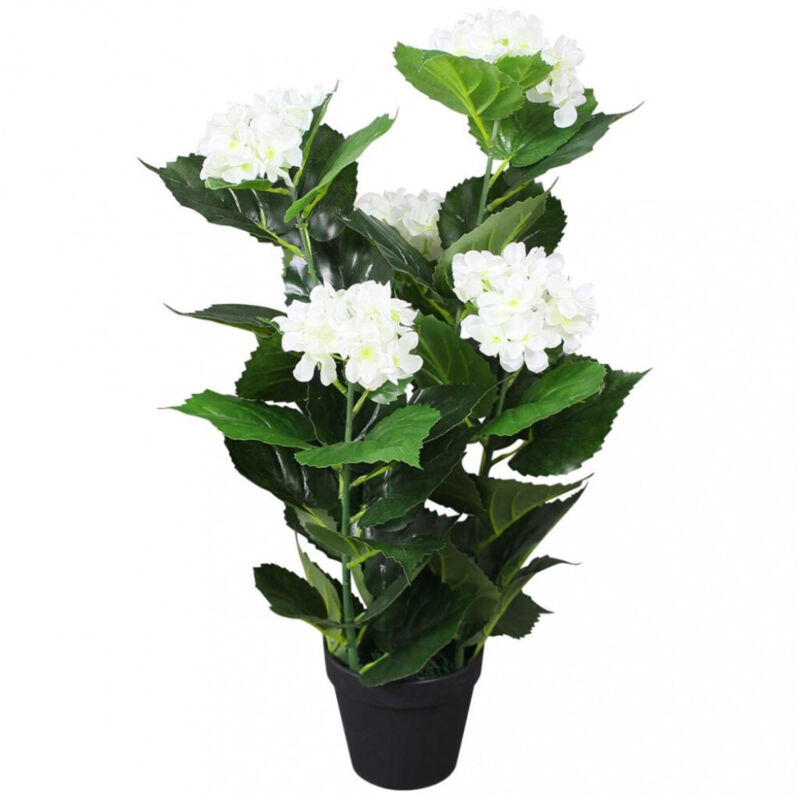 Künstliche Hortensie Mit Topf 60 Cm Weiß Vidaxl