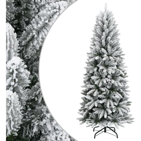 vidaXL Künstlicher Weihnachtsbaum Beschneit 210 cm PVC&PE