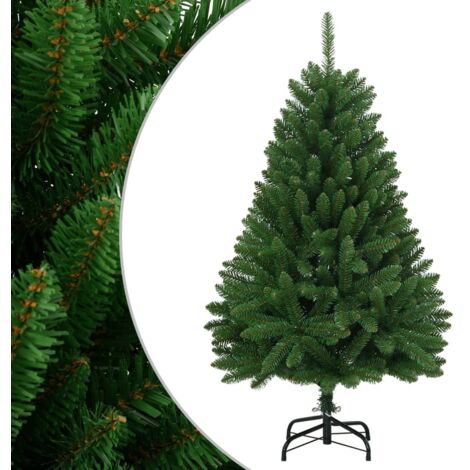 vidaXL Künstlicher Weihnachtsbaum mit Scharnieren und grünem Ständer 150 cm