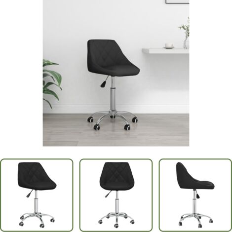 vidaXL Kunstleder -  Bürostuhl Drehbar Schwarz Kunstleder