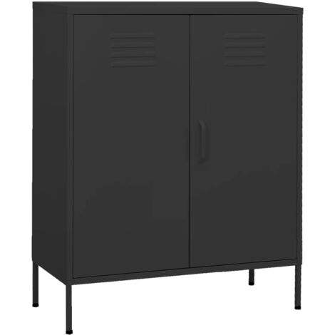 vidaXL Lagerschrank Anthrazit 80x35x101,5 cm Stahl