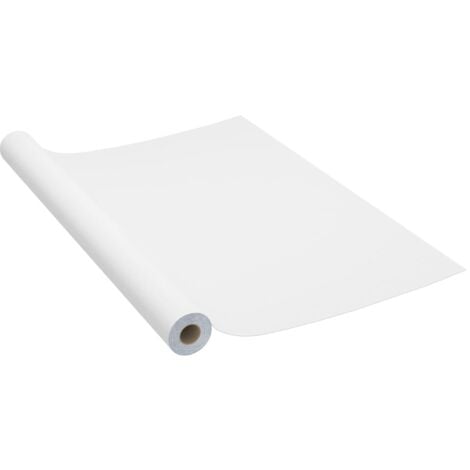 vidaXL Láminas autoadhesivas muebles PVC blanco 500x90 cm - Blanco