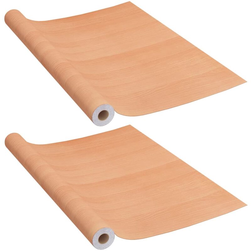 

Láminas autoadhesivas puertas 2 uds PVC roble claro 210x90cm - Marrón - Vidaxl