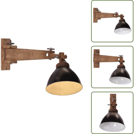- vidaXL Lampada a Parete 25 W Nera E27 -