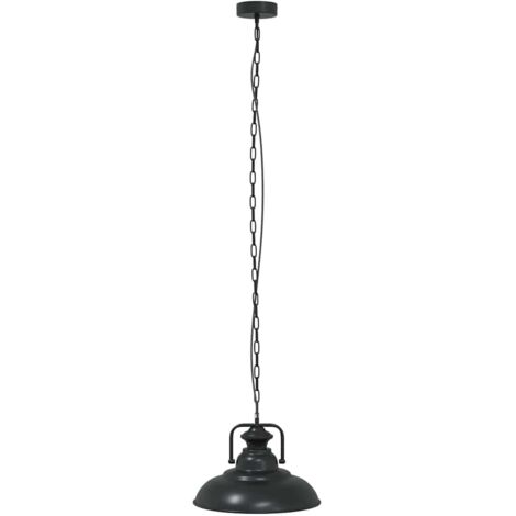 vidaXL Lampada a Sospensione E27 Nero Ø31 cm in Metallo