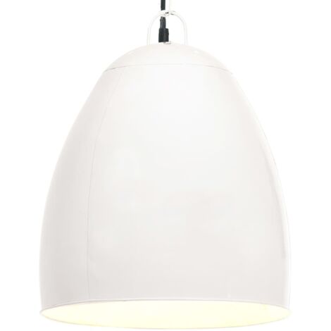 vidaXL Lampada a Sospensione Industriale 25 W Bianca Rotonda 42 cm E27