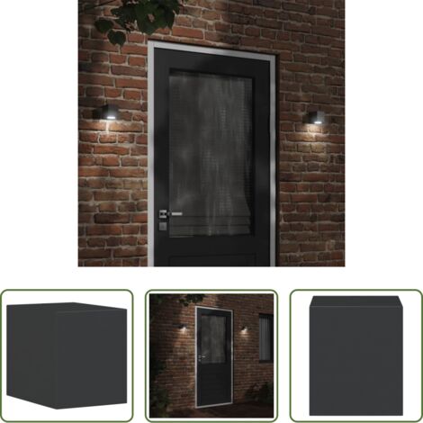vidaXL Lampada da parete -  Applique per Esterni Nera in Alluminio Pressofuso