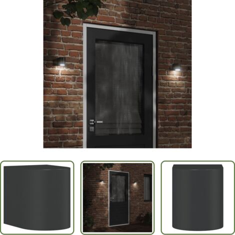 vidaXL Lampada da parete -  Applique per Esterni Nera in Alluminio Pressofuso