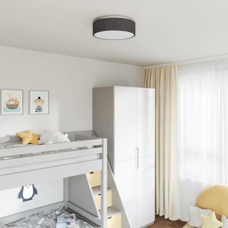 vidaXL Lampada da soffitto Nero 38 x 13.5 cm Tessuto