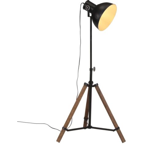 vidaXL Lampada da Terra 25 W Nera 75x75x90-150 cm E27