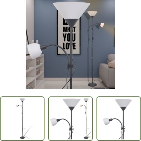 vidaXL Lampada da terra -  Lampada da Pavimento Nera