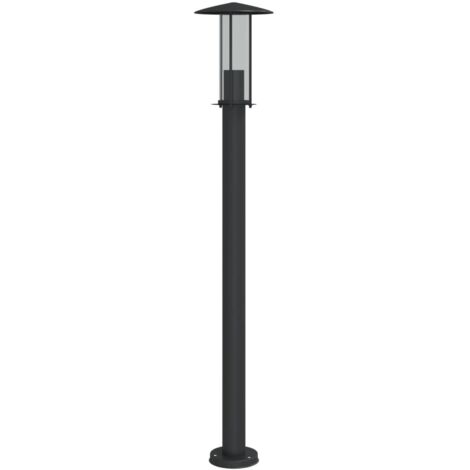 vidaXL Lampada da Terra per Esterni Argento 100 cm in Acciaio Inox