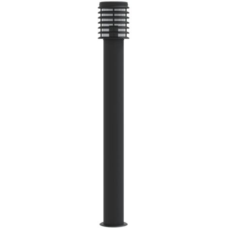 vidaXL Lampada da Terra per Esterni Argento 110 cm in Acciaio Inox